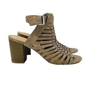 Ophelia Roe Shoes Womens Size 7 M Brown Tan Heels Strappy Gladiator Sandals Stas
